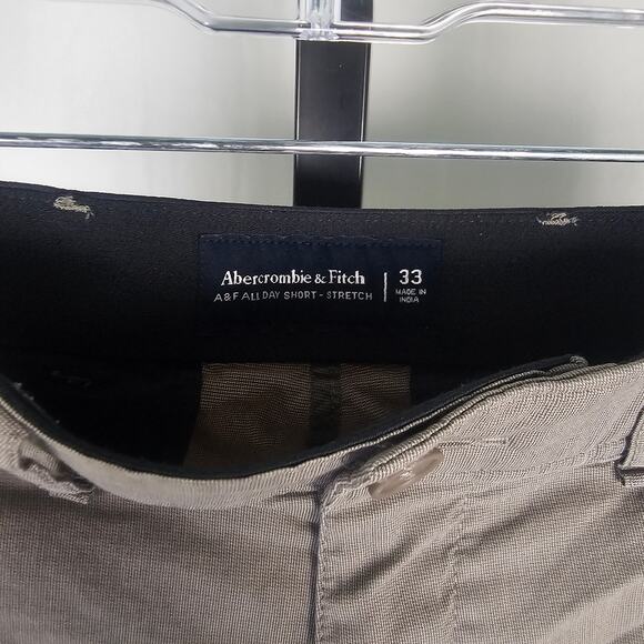 Abercrombie & Fitch Stretch Shorts Gray 33 A&F All Day Short Casual Fit - Picture 2 of 3